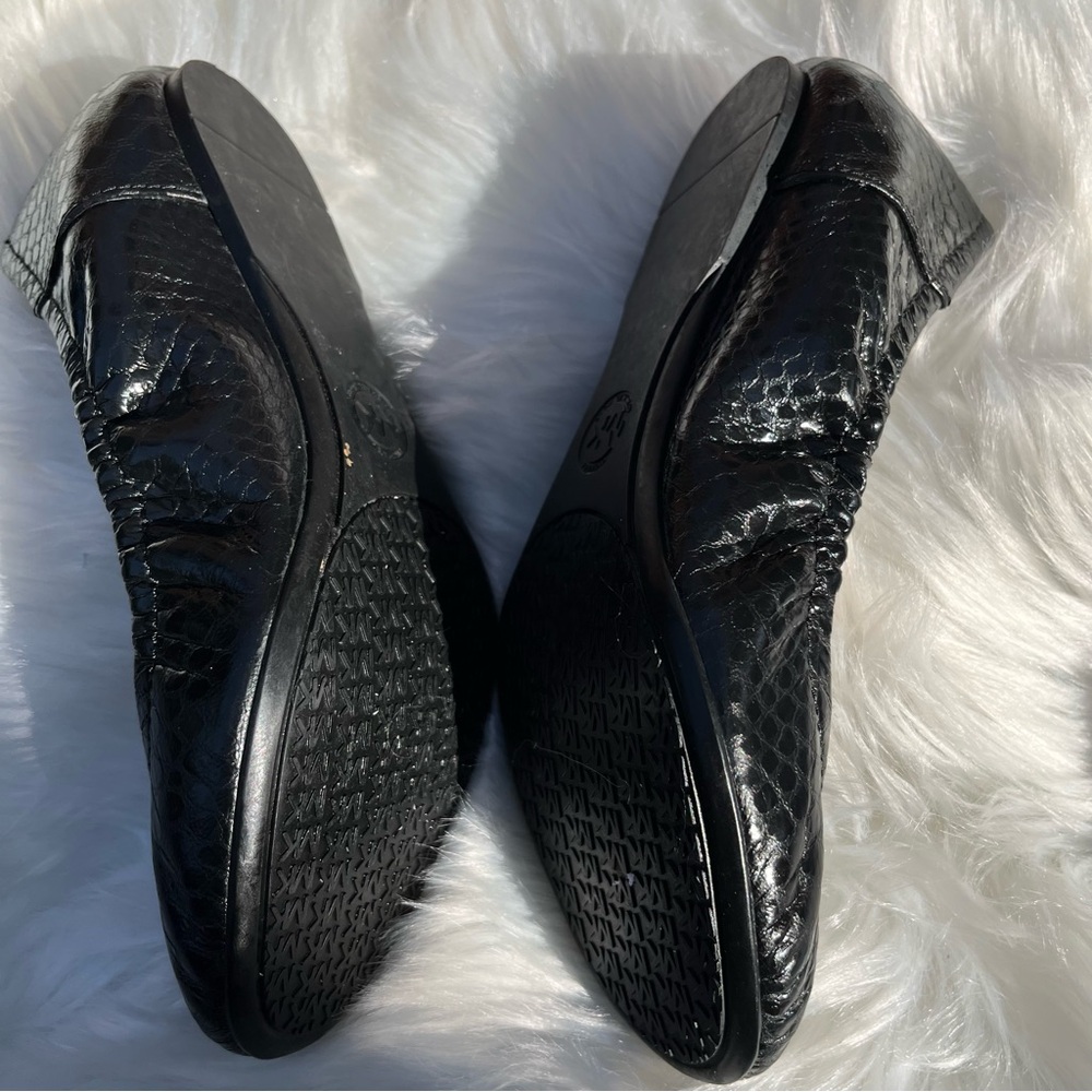 MICHAEL Michael Kors Fulton Black Quilted Leather Ballet Flats - Picture 6 of 11